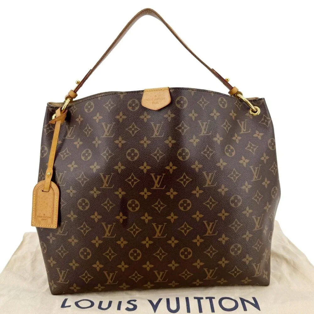Louis Vuitton  Graceful MM Monogram Canvas Shoulder Bag Brown - Picture 3 of 16